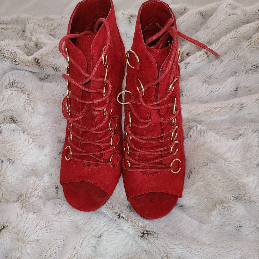 Red botties Just Fab